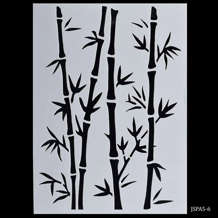 Jags Drawing Stencil Plastic A5 Bamboos Tree - JSPA5-6