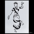 jags-mumbai Stencil Jags Stencil Plastic A5 Bharathnatyam (Model-JSPA5-9)