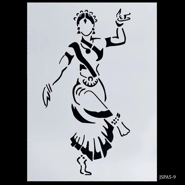 Jags Drawing Stencil Plastic A5 Bharathnatyam (Model-JSPA5-9)