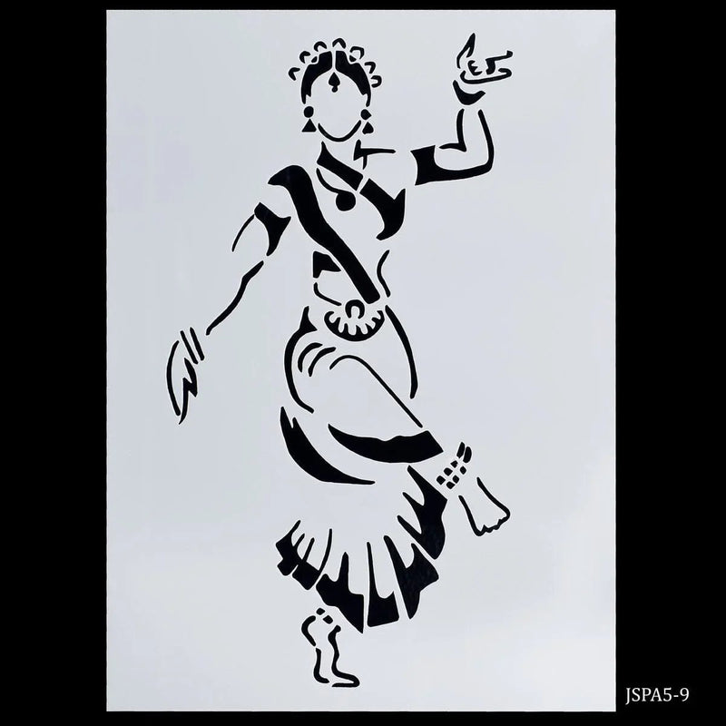 jags-mumbai Stencil Jags Stencil Plastic A5 Bharathnatyam (Model-JSPA5-9)