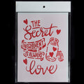 jags-mumbai Stencil Love-Inspired Delight: Stencil Plastic A5 Size - The Secret Ingredient is Love Design