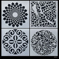 jags-mumbai Stencil Stencil Plastic 6x6 4Pcs Set