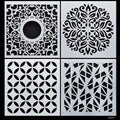 jags-mumbai Stencil Stencil Plastic 6x6 4Pcs Set