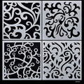 jags-mumbai Stencil Stencil Plastic 6x6 4Pcs Set