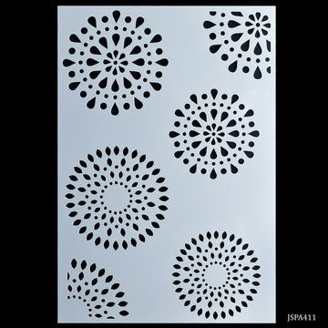 Stencil Plastic A4 Round Mandala Design