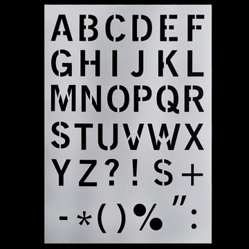 Versatile Alphabet Stencil: Stencil Plastic A4 size AToZ Big Letters and Symbols for Creative Typography