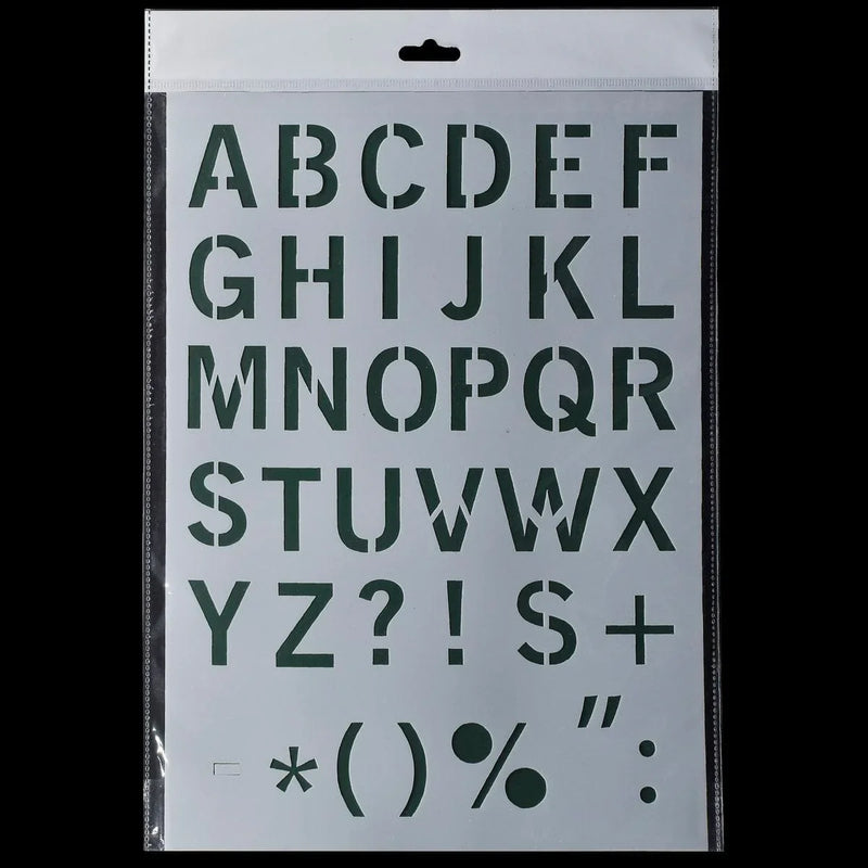 jags-mumbai Stencil Versatile Alphabet Stencil: Stencil Plastic A4 size AToZ Big Letters and Symbols for Creative Typography