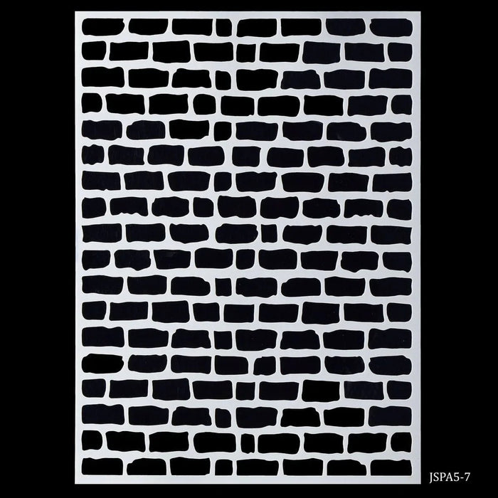 Wall Drawing Stencil Designs of Brick pattern for Walls- Pack of 1