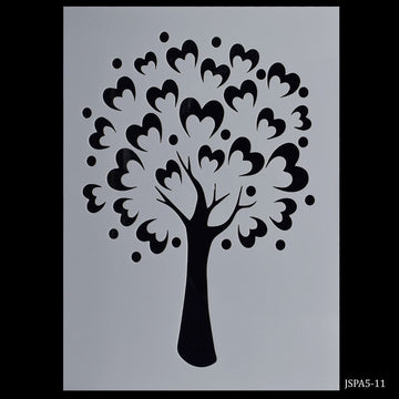 Whispering Woods: Stencil Plastic A5 Size Tree Design for Nature-Inspired Artistry