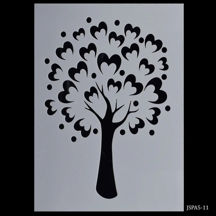 Whispering Woods: Drawing Stencil Plastic A5 Size Tree Design for Nature-Inspired Artistry