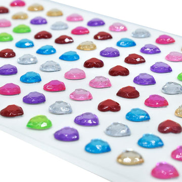 Multi Colour Crystal Heart Sticker