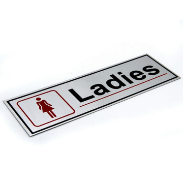 Aluminum Sticker Ladies Toilets Sign