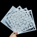 jags-mumbai Stickers Stencil Plastic 6x6 4Pcs Set