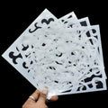 jags-mumbai Stickers Stencil Plastic 6x6 4Pcs Set