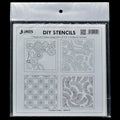 jags-mumbai Stickers Stencil Plastic 6x6 4Pcs Set