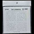 jags-mumbai Stickers Stencil Plastic 6x6 4Pcs Set