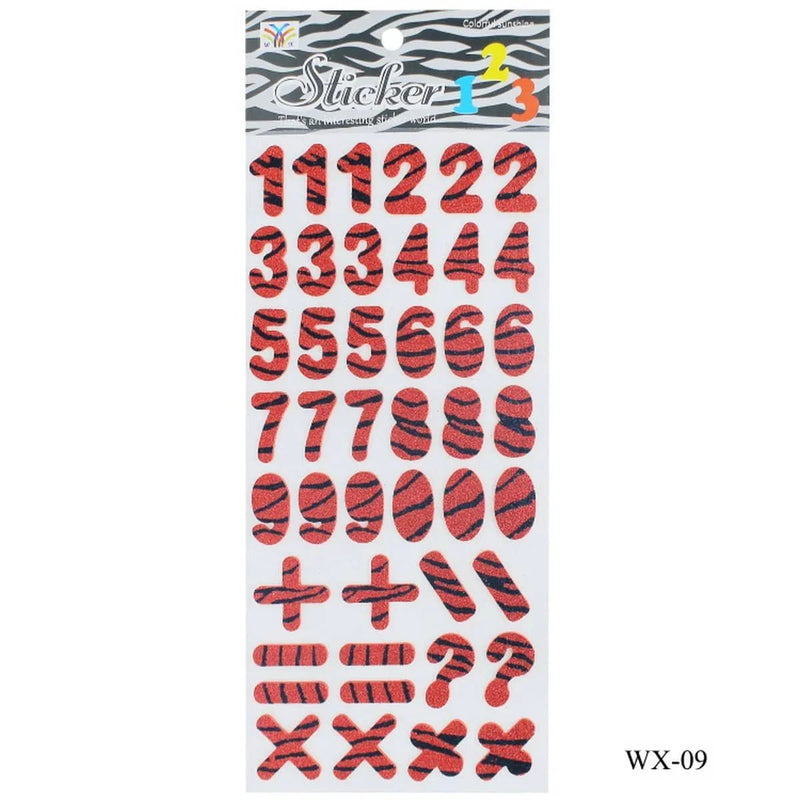 jags-mumbai Stickers Sticker Foam Glitter Cutout 0-9 WX-09