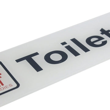 Sticker White Ladies Toilets