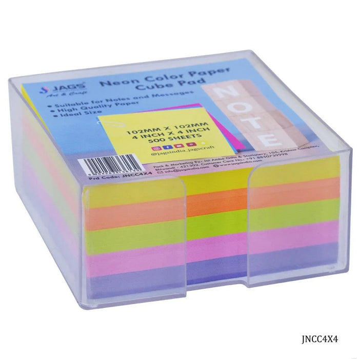 Jags Neon Colour  Cube Pad - Illuminate Your Workspace