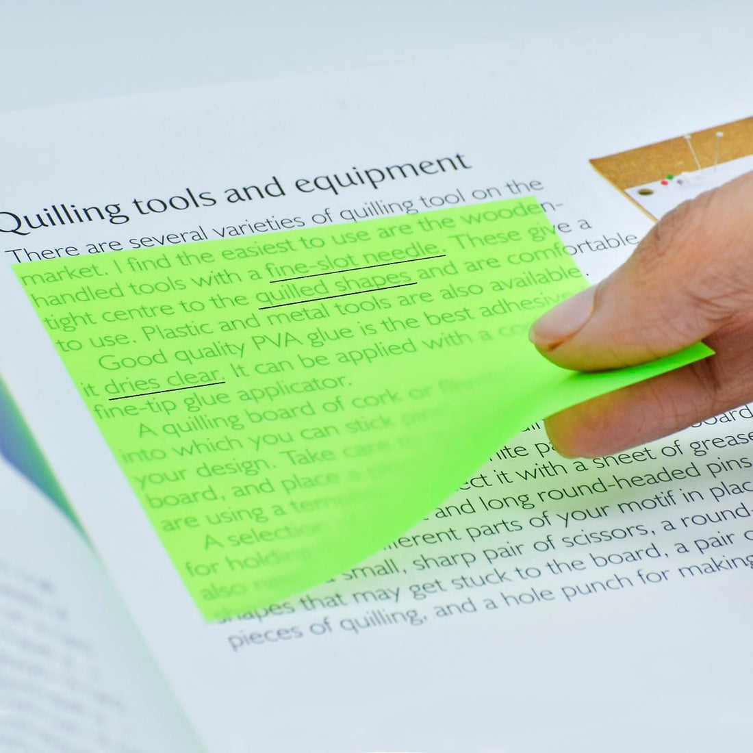 Transparent sticky notes, clear and see-through