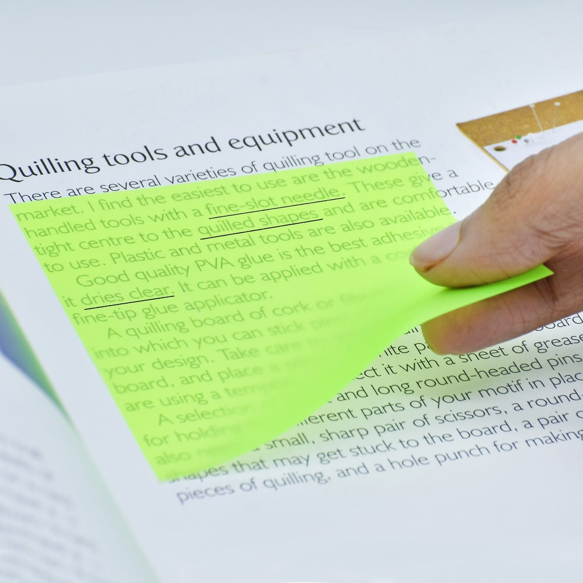 Transparent sticky notes, clear and see-through