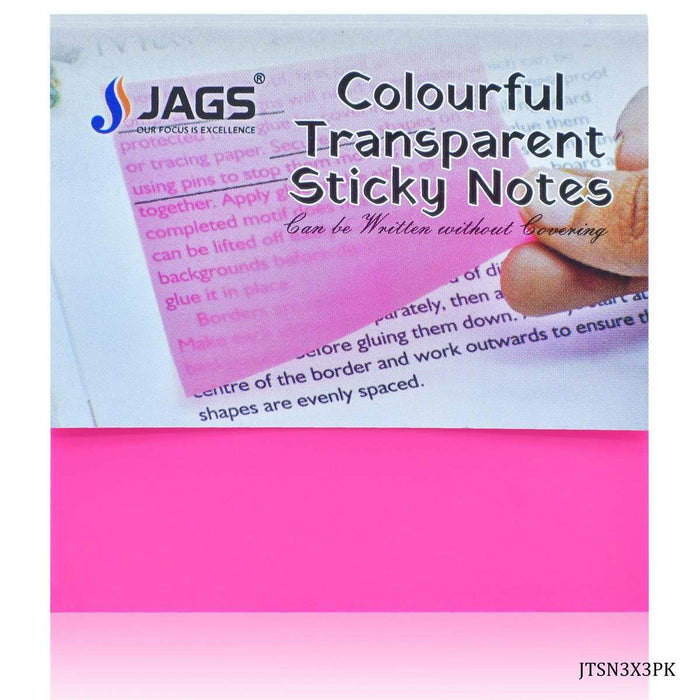 Viral Transparent Sticky Notes I 3x3 Inches I 50 Sheets