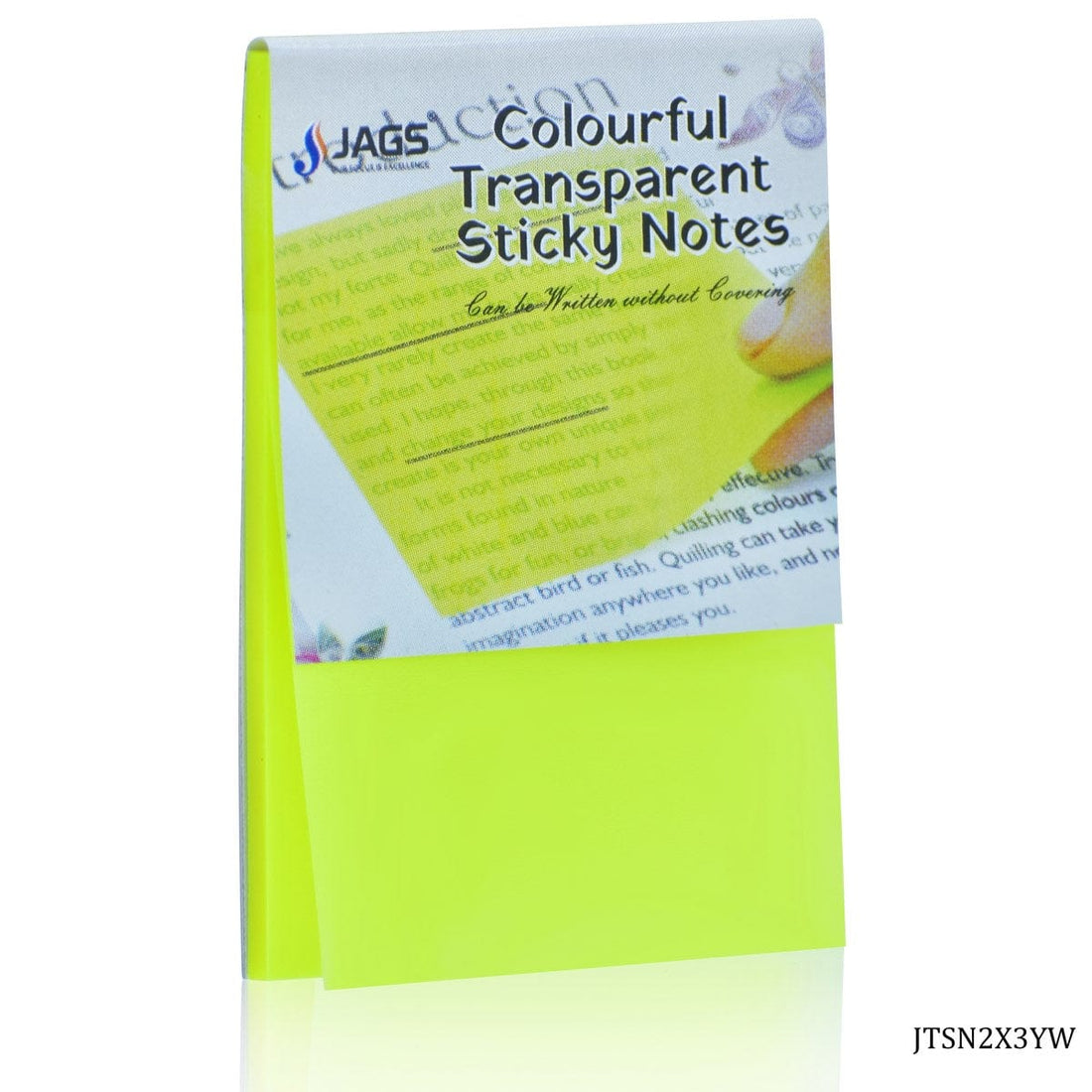 Transparent sticky notes, clear and see-through