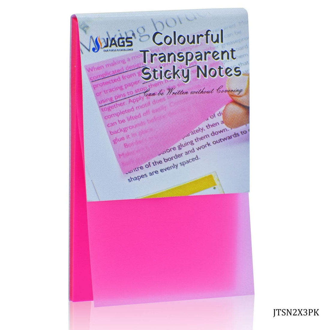 Transparent sticky notes, clear and see-through