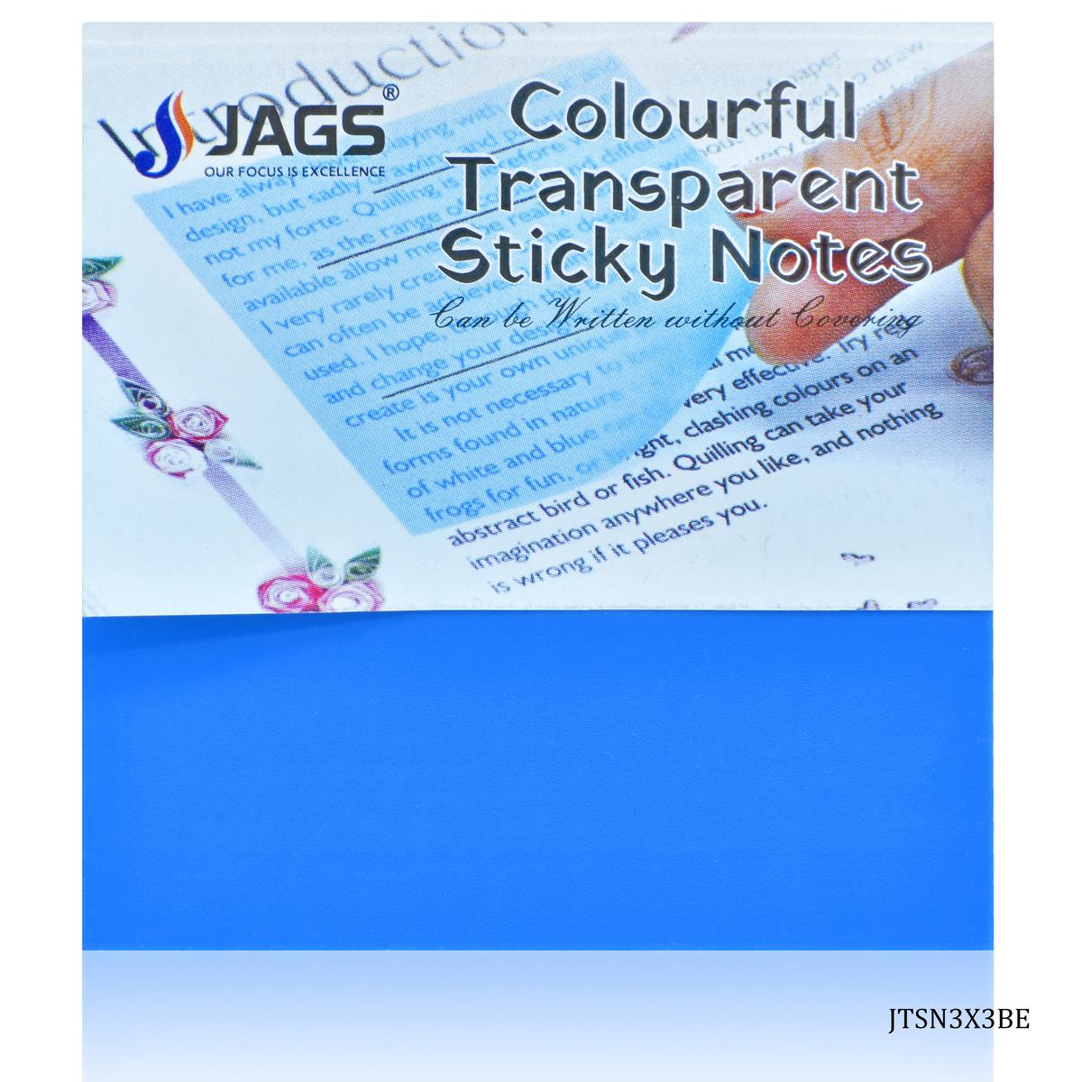 jags-mumbai Sticky Notes "JAGS Transparent Sticky Notes - The Perfect Organizational Companion"