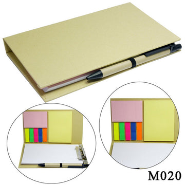 Memo Pad with pen and sticky notes (Bigger size)