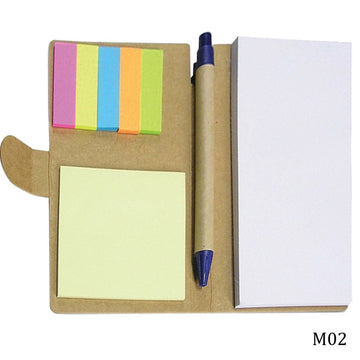 Memo Pad with pen and sticky notes. (Easy to carry & fold)