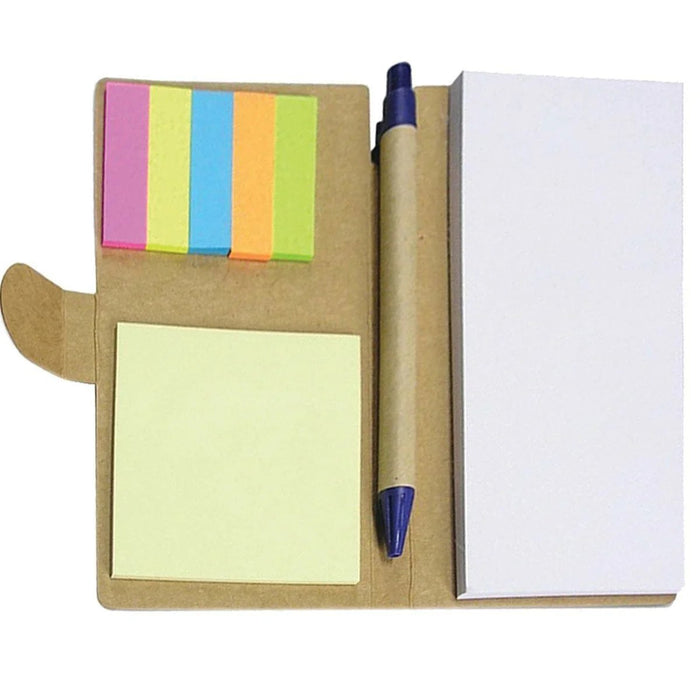 Memo Pad with pen and sticky notes (Easy to carry & fold)