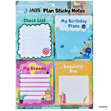 Plan Sticky Notes Pad 4x5