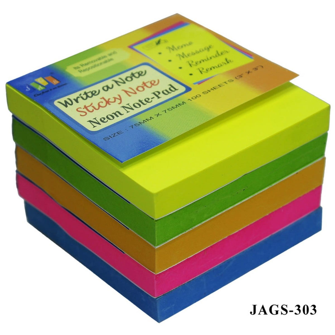 jags-mumbai Sticky Notes Sticky Note Pad Neon