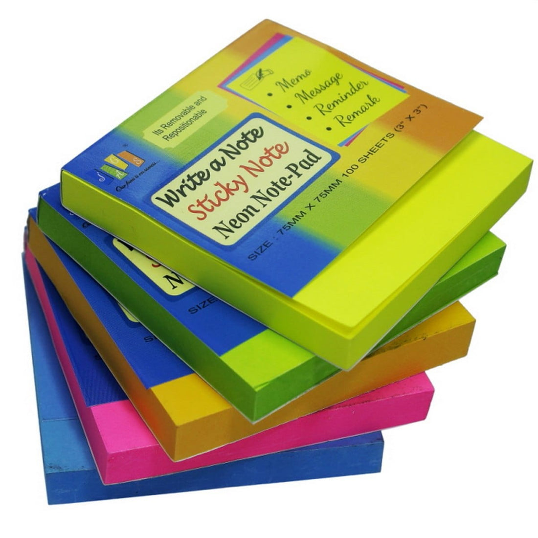 jags-mumbai Sticky Notes Sticky Note Pad Neon