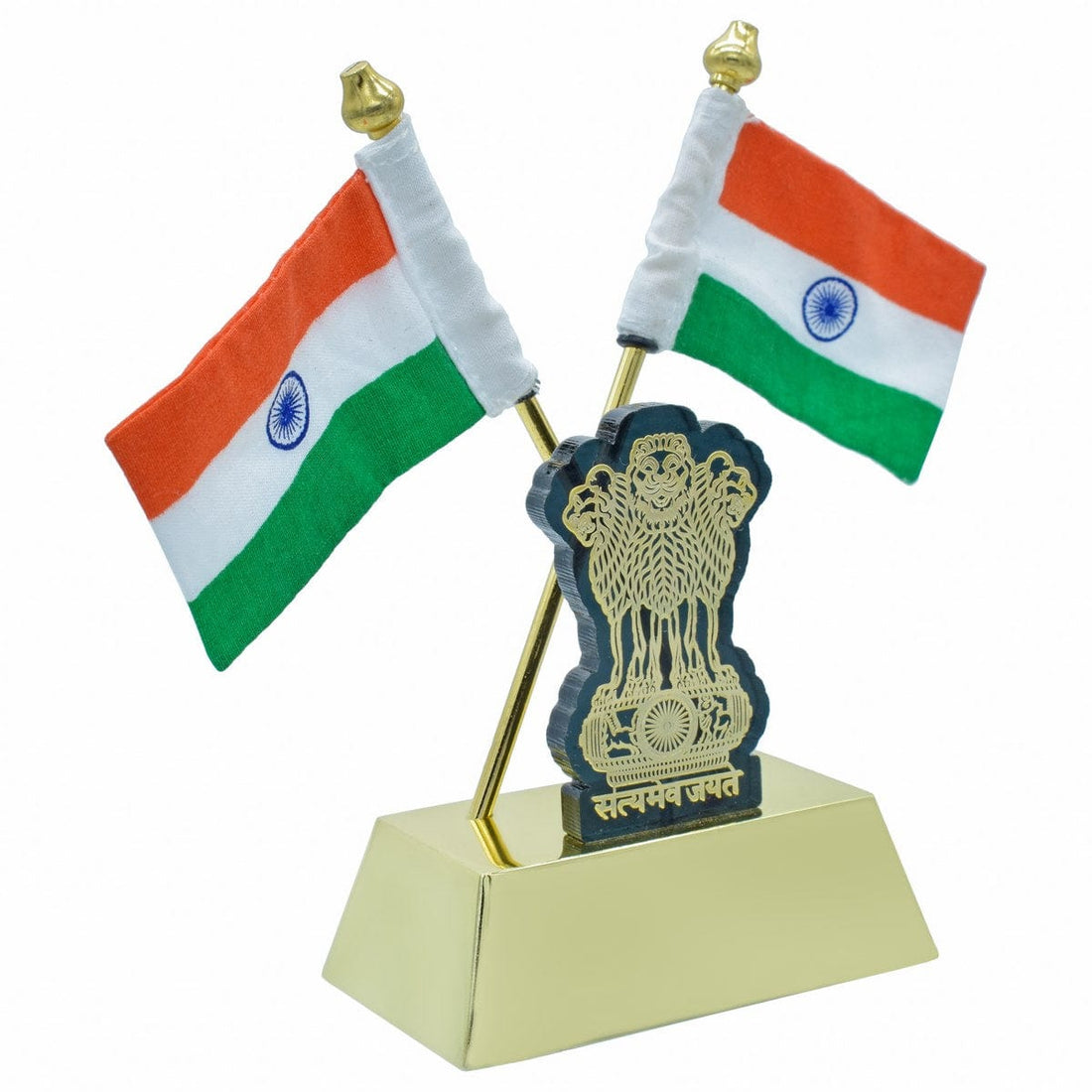 jags-mumbai Table Top Flags Table Top Cross Flag Golden With Big Symbol TT655GD