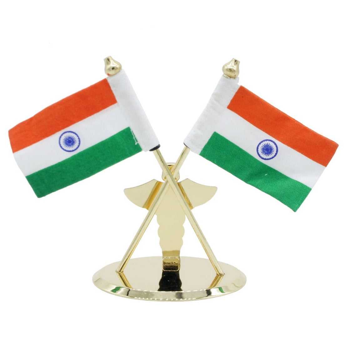 jags-mumbai Table Top Flags Table Top Cross Flag Golden With Dr Logo TT572DL