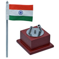 jags-mumbai Table Top Flags Table Top Cross Flag Whith Wooden Stand Silver