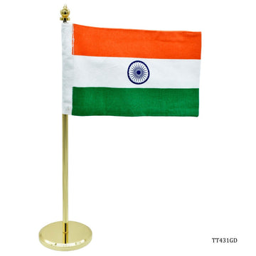 Table Top Flag Long Golden 11 Inch