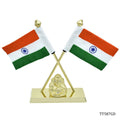 jags-mumbai Table Top Flags Table Top Ganesh With Flag Golden TT587GD