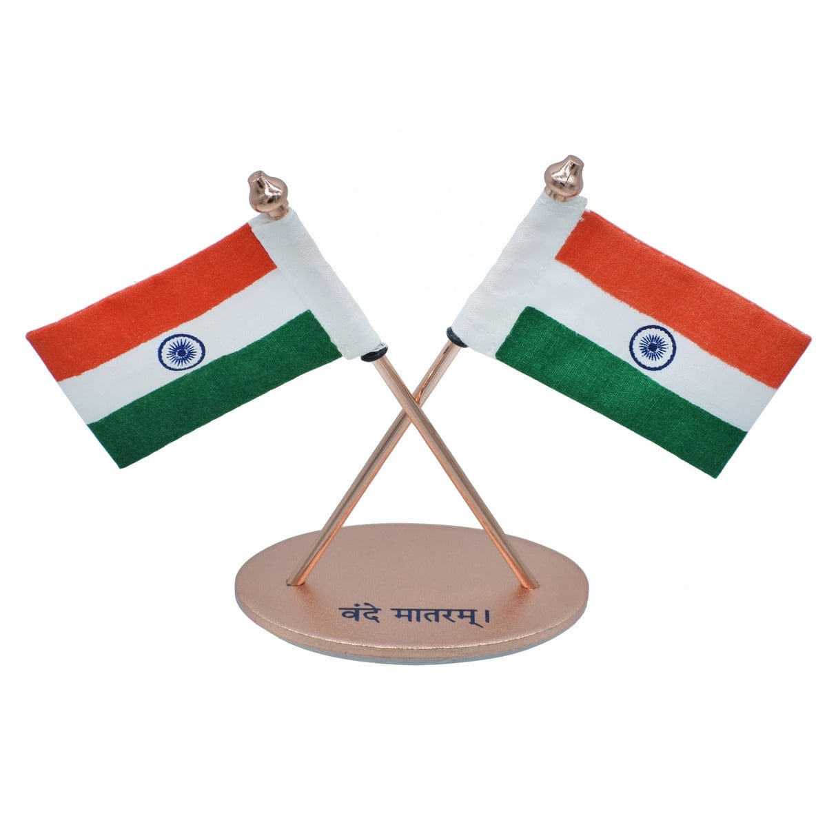 jags-mumbai Table Top Flags Table Top Oval Cross Flag Copper Card Peking TT675CR