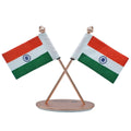 jags-mumbai Table Top Flags Table Top Oval Cross Flag Copper Card Peking TT675CR