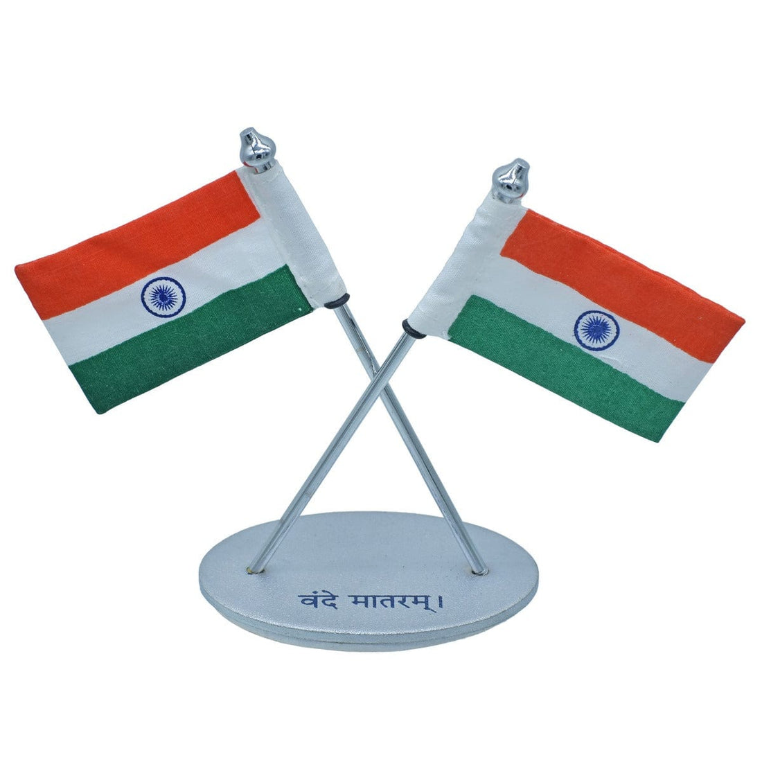 jags-mumbai Table Top Flags Table Top Oval Cross Flag Silver Card Peking TT675SR