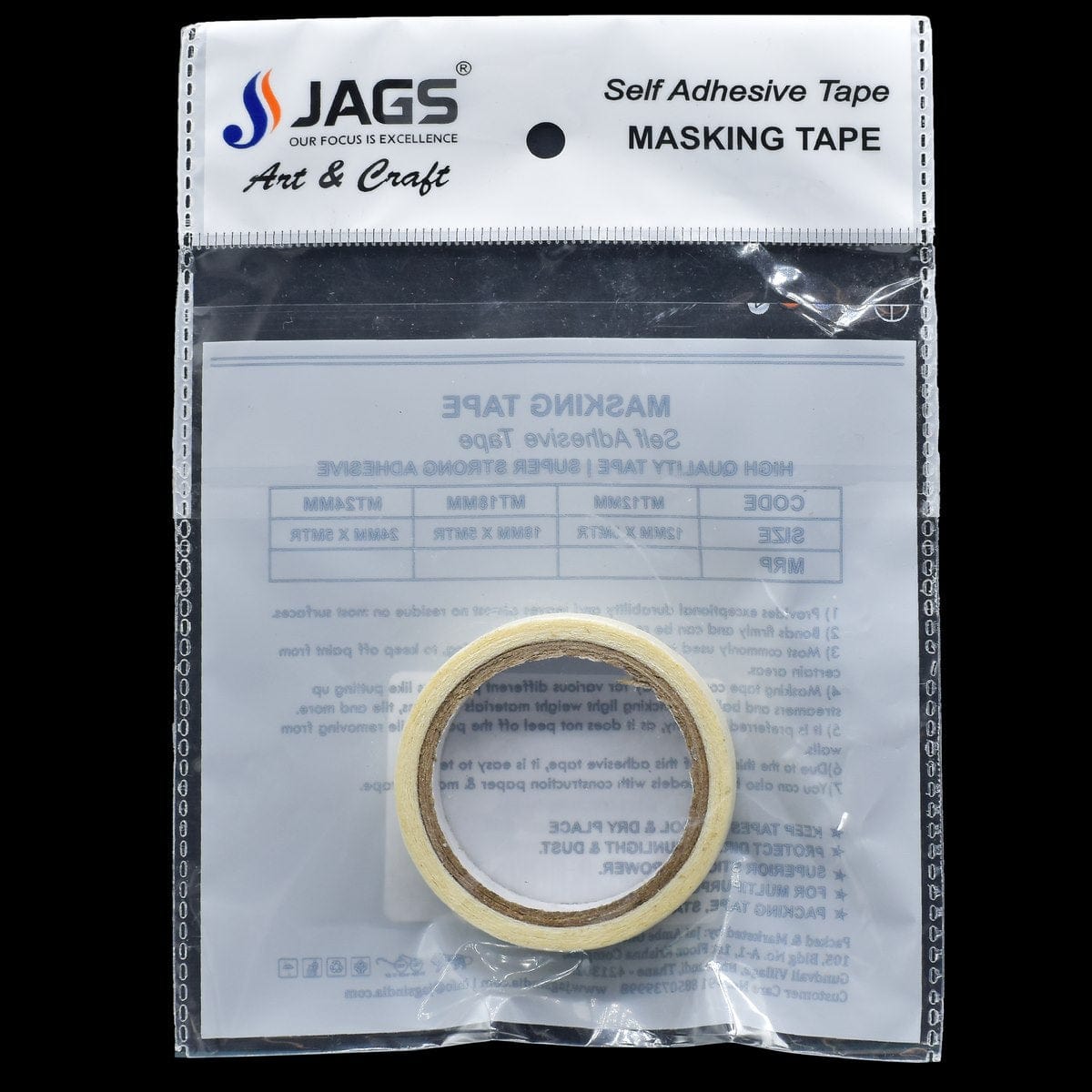 jags-mumbai Tape Masking Tape 5 Mtr 12MM