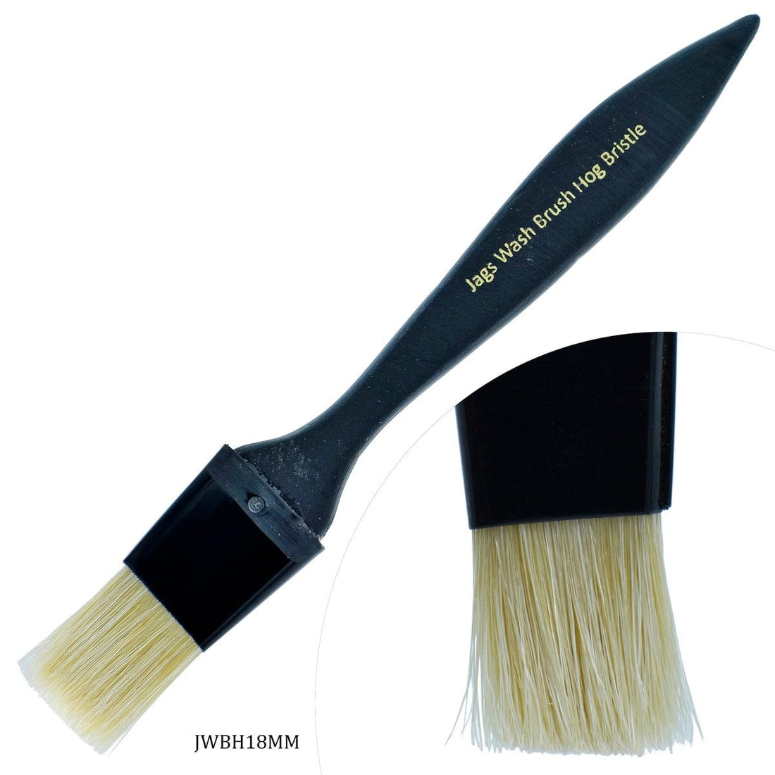 jags-mumbai Tools Jags Wash Brush Hog Bristle Black Handle 18MM - Versatile Cleaning Tool for Effective Results