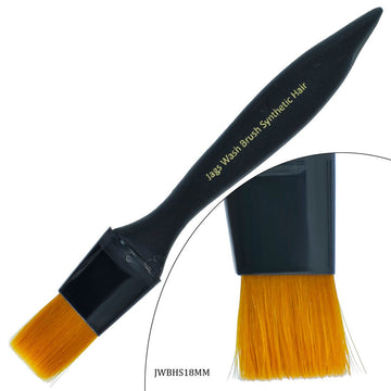 jags-mumbai Tools Jags Wash Brush Synthetic Hair Black Handle 18MM - Compact Cleaning Tool for Precise Detailing