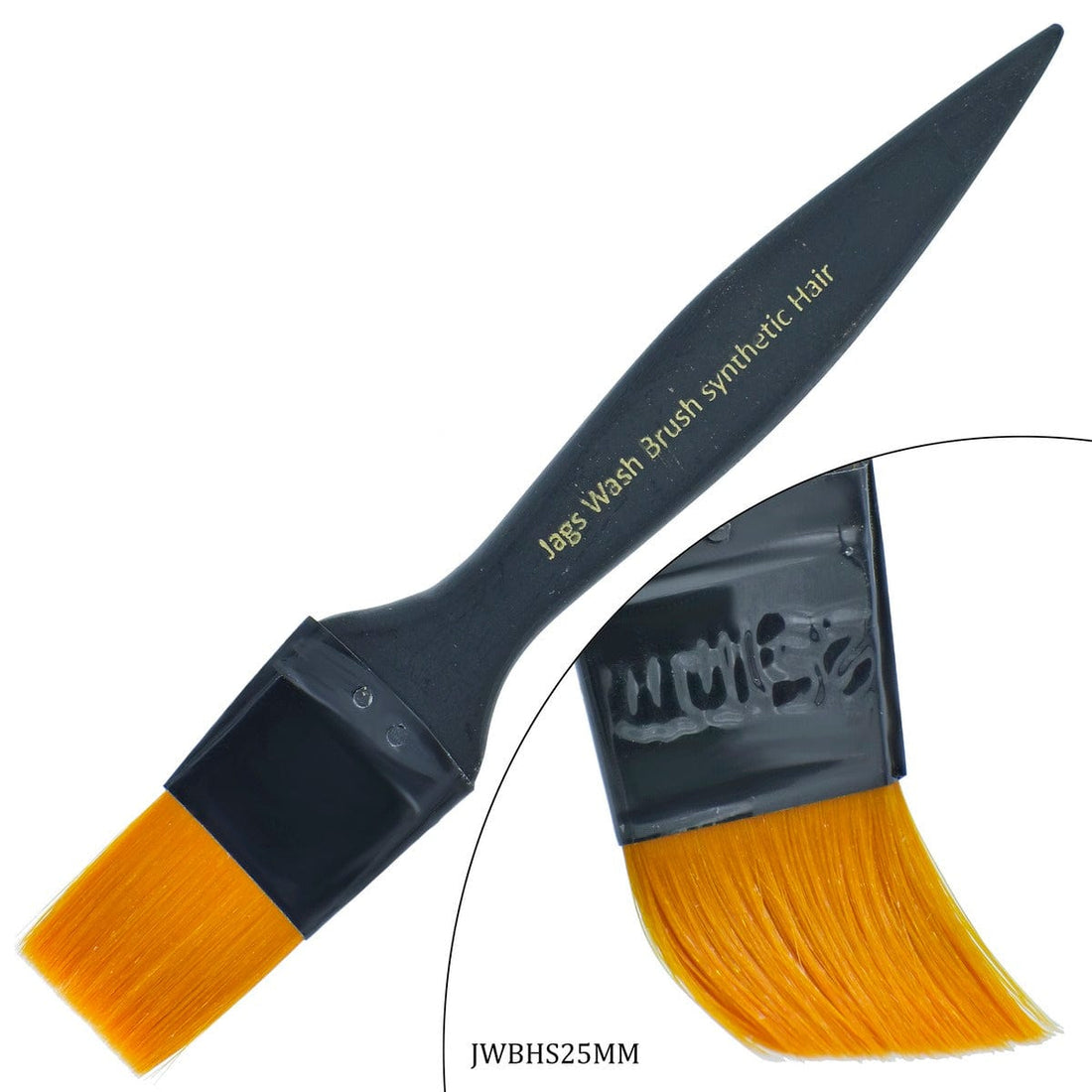 jags-mumbai Tools Jags Wash Brush Synthetic Hair Black Handle 25MM - Versatile Cleaning Tool for a Spotless Shine