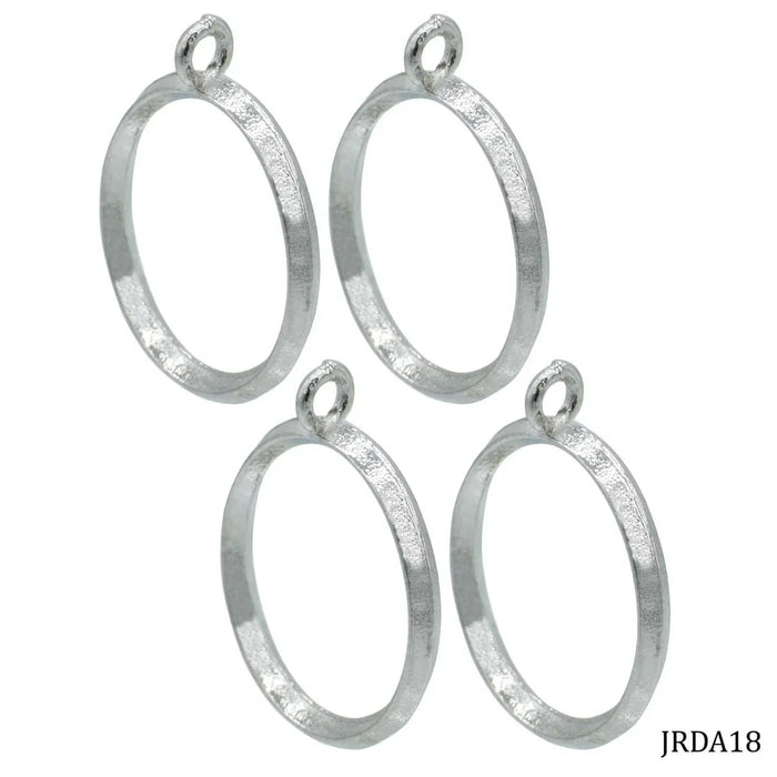 Diy Metal Imitation 4Pc Round Small Silver JRDA18