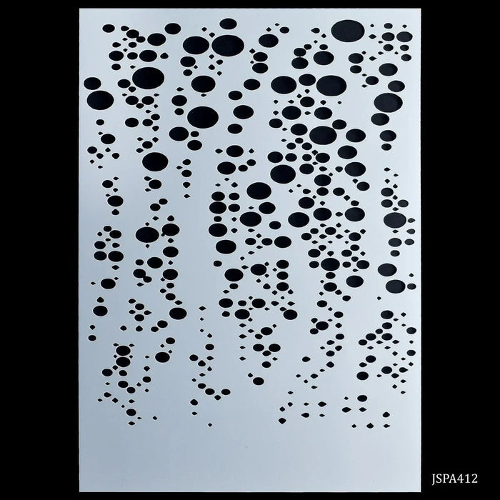 jags Drawing Stencil Plastic A4 Round Dot Design
