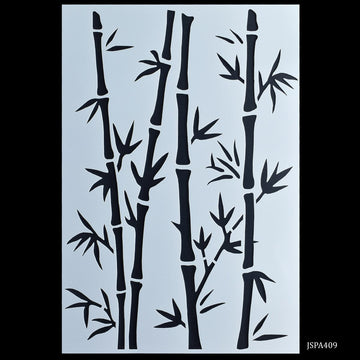 Stencil Plastic A4 Bamboo Trees